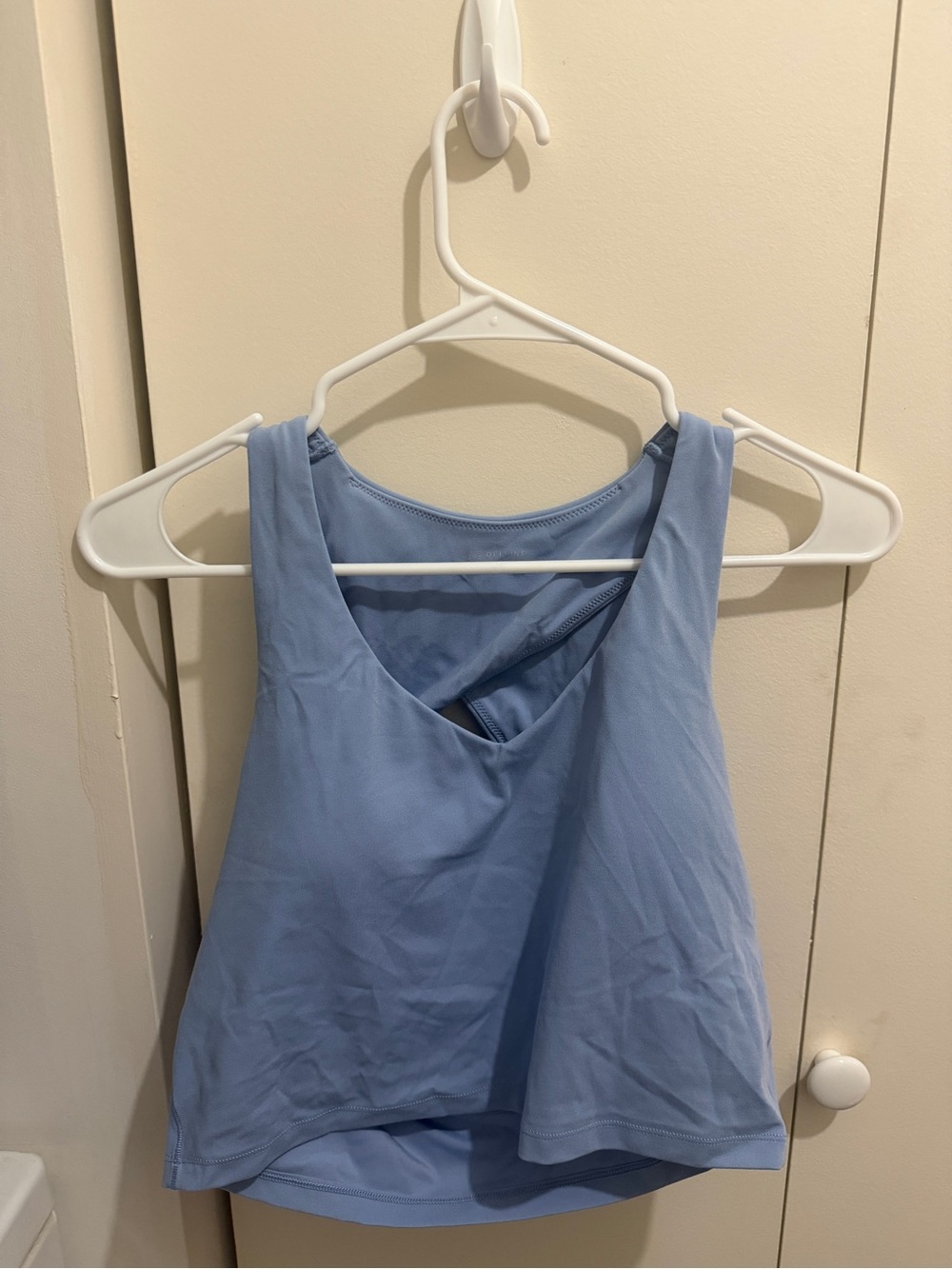 Aerie blue workout top open back